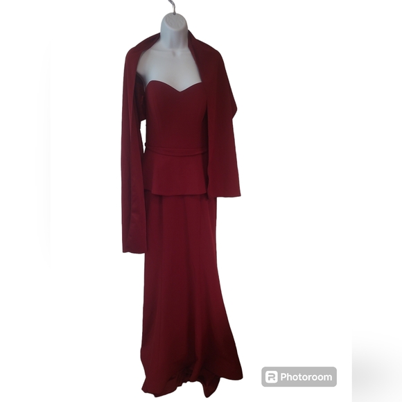 Abby Paris Gown With Matching Shoulder Wrap #93008 - Picture 3 of 7